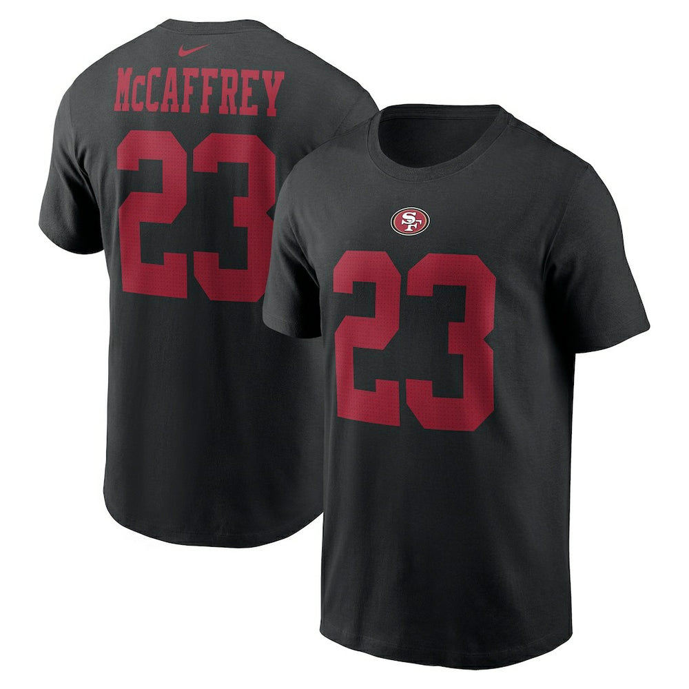 Christian McCaffrey San Francisco 49ers Player Name & Number T-Shirt - Black | Nike for sale