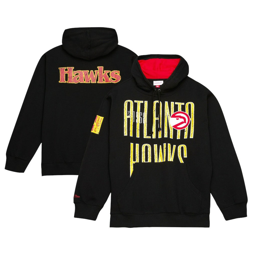 Atlanta Hawks Hardwood Classics OG 2.0 Pullover Hoodie - Black | Mitchell & Ness cheap