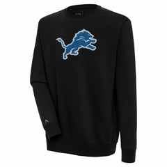 Detroit Lions Antigua Victory Crewneck Pullover Sweatshirt - Black sale