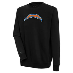 Los Angeles Chargers Antigua Victory Crewneck Pullover Sweatshirt - Black for sale
