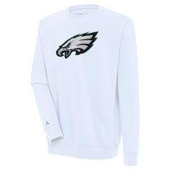 Philadelphia Eagles Antigua Victory Crewneck Pullover Sweatshirt - White online