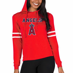 Los Angeles Angels Concepts Sport Women's Marathon Lightweight Lounge Pullover Hoodie - Red