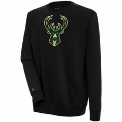 Milwaukee Bucks Antigua Victory Crewneck Pullover Sweatshirt - Black outlet