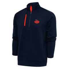 Chicago Bears Adult Throwback Logo Generation Quarter-Zip Pullover Top - Navy for sale