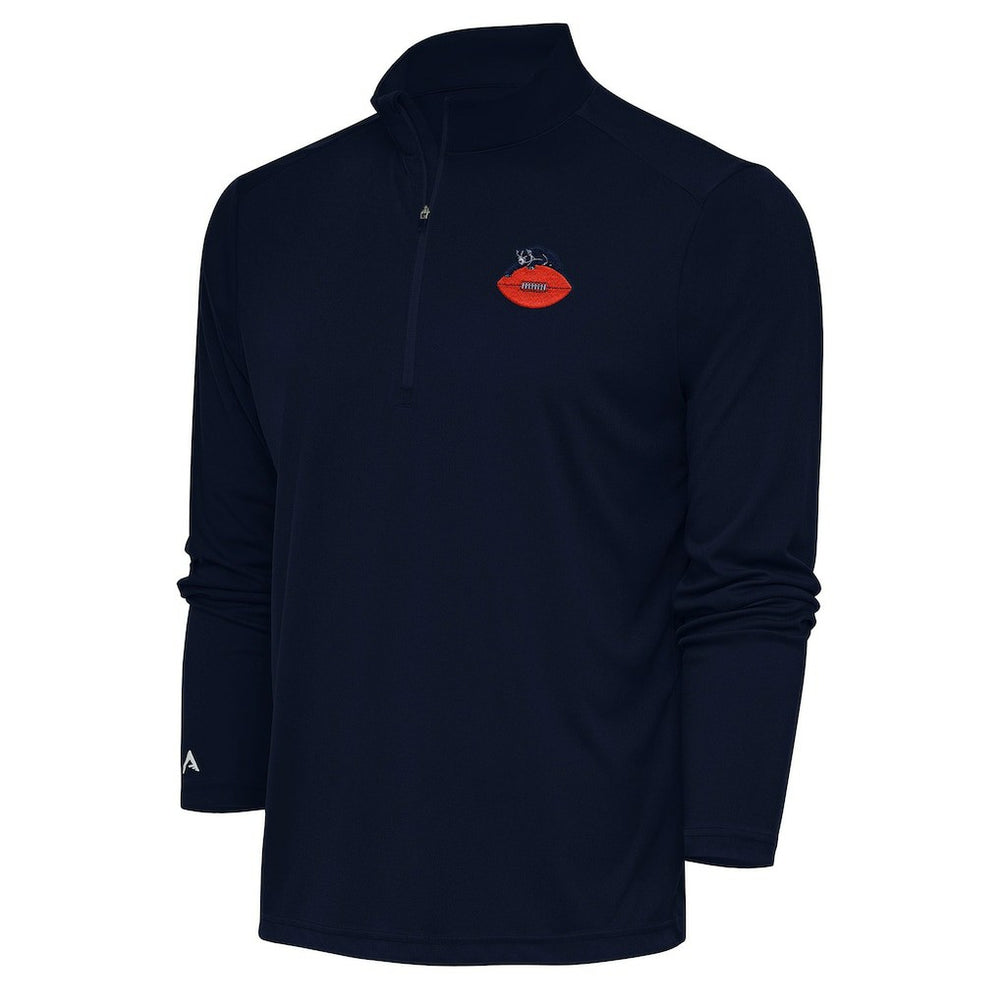 Chicago Bears Adult Throwback Logo Tribute Quarter-Zip Pullover - Navy outlet