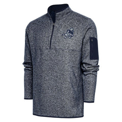 Dallas Cowboys Adult Throwback Logo Fortune Quarter-Zip Pullover Jacket - Heather Navy discount