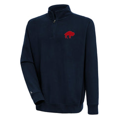 Buffalo Bills Adult Throwback Logo Victory Quarter-Zip Pullover Top - Navy on sale