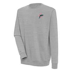 Miami Dolphins Adult Throwback Logo Victory Pullover Sweatshirt - Heather Gray online