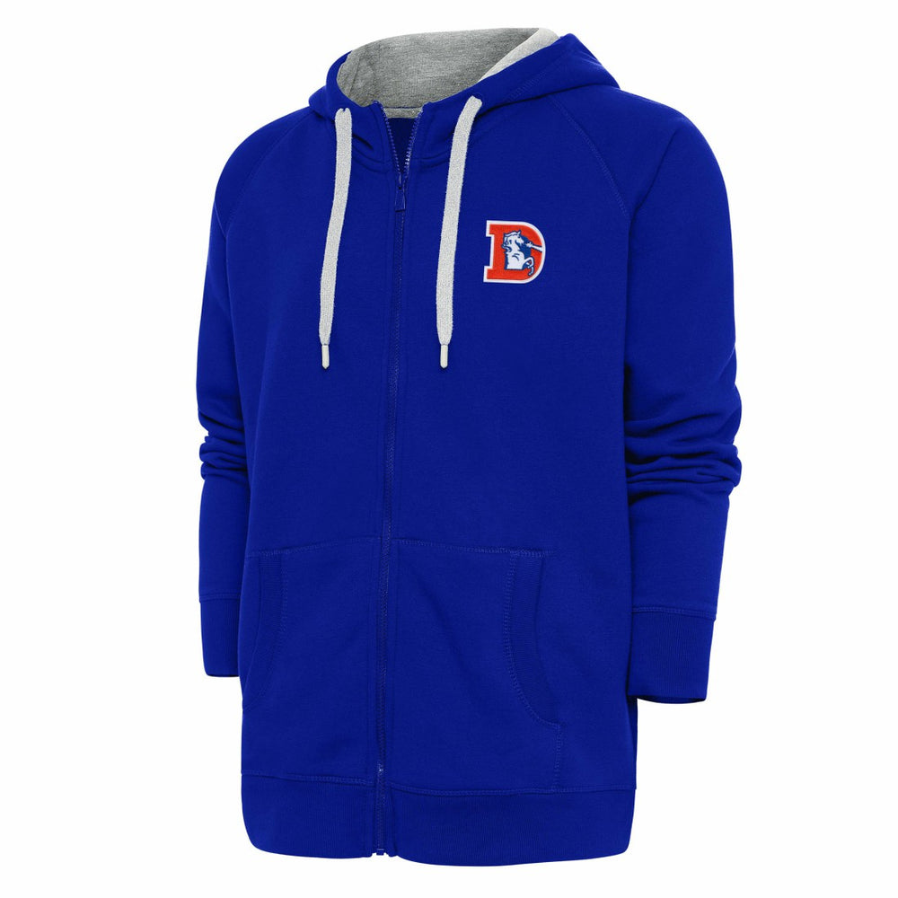 Denver Broncos Adult Throwback Logo Victory Full-Zip Hoodie - Royal cheap