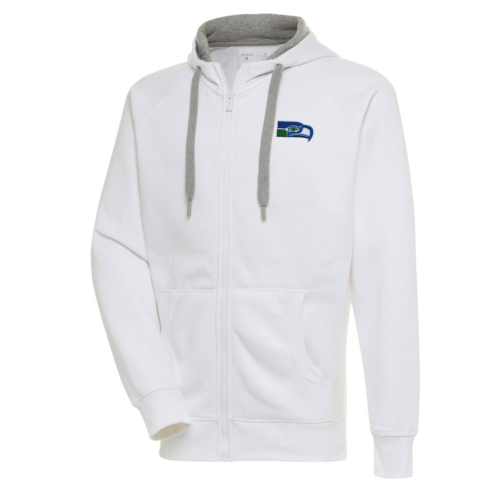 Seattle Seahawks Adult Throwback Logo Victory Full-Zip Hoodie - White sale