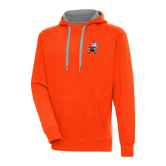 Cleveland Browns Adult Throwback Logo Victory Pullover Hoodie - Orange outlet