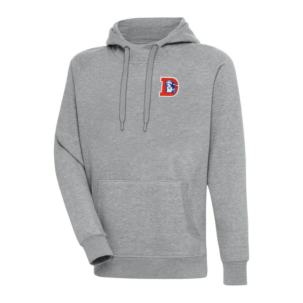 Denver Broncos Adult Throwback Logo Victory Pullover Hoodie - Heather Gray outlet
