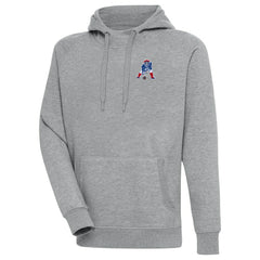 New England Patriots Adult Throwback Logo Victory Pullover Hoodie - Heather Gray on sale