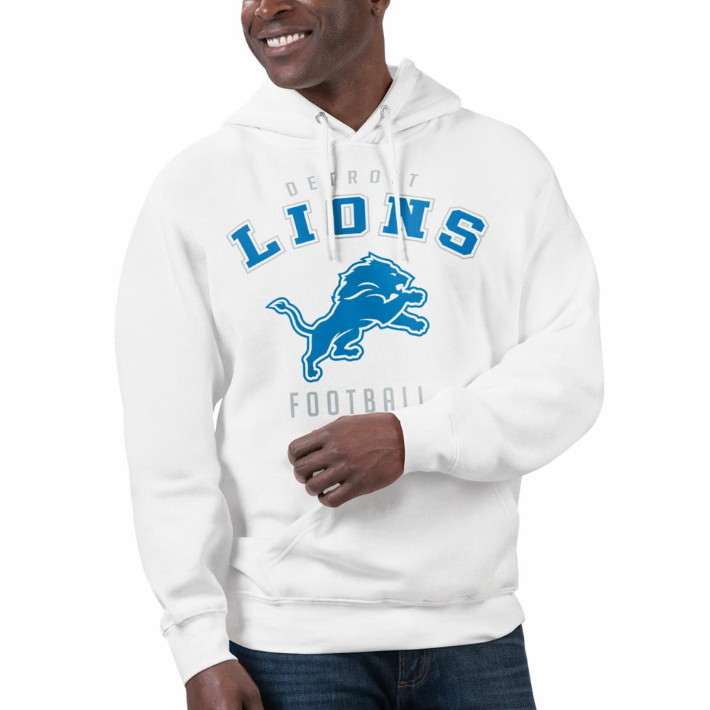 Detroit Lions Starter Unisex Logo Graphic Pullover Hoodie - White outlet