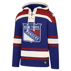 New York Rangers '47 Big & Tall Superior Lacer Pullover Hoodie Blue