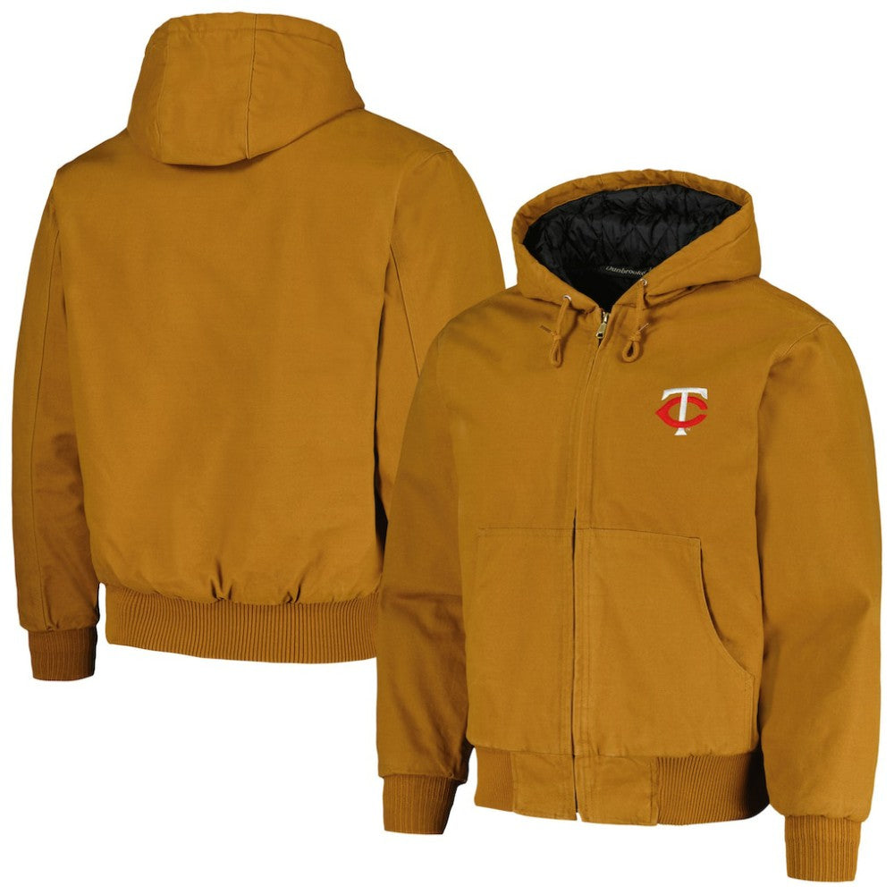 Minnesota Twins Dunbrooke Dakota Work Full-Zip Hoodie Jacket - Brown