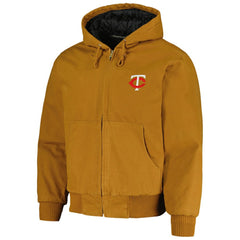 Minnesota Twins Dunbrooke Dakota Work Full-Zip Hoodie Jacket - Brown