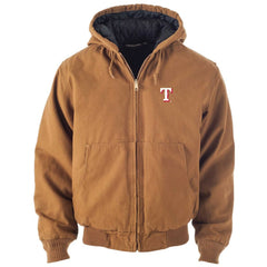 Texas Rangers Dunbrooke Dakota Work Full-Zip Hoodie Jacket - Brown