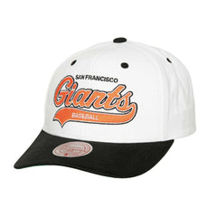 San Francisco Giants Cooperstown Collection Tail Sweep Pro Snapback Hat - White | Mitchell & Ness