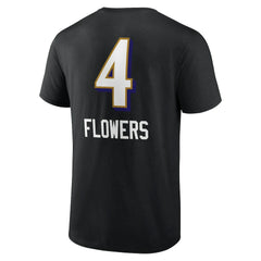 Zay Flowers Baltimore Ravens Team Wordmark Player Name & Number T-Shirt - Black outlet