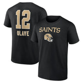 Chris Olave New Orleans Saints Team Wordmark Player Name & Number T-Shirt - Black discount