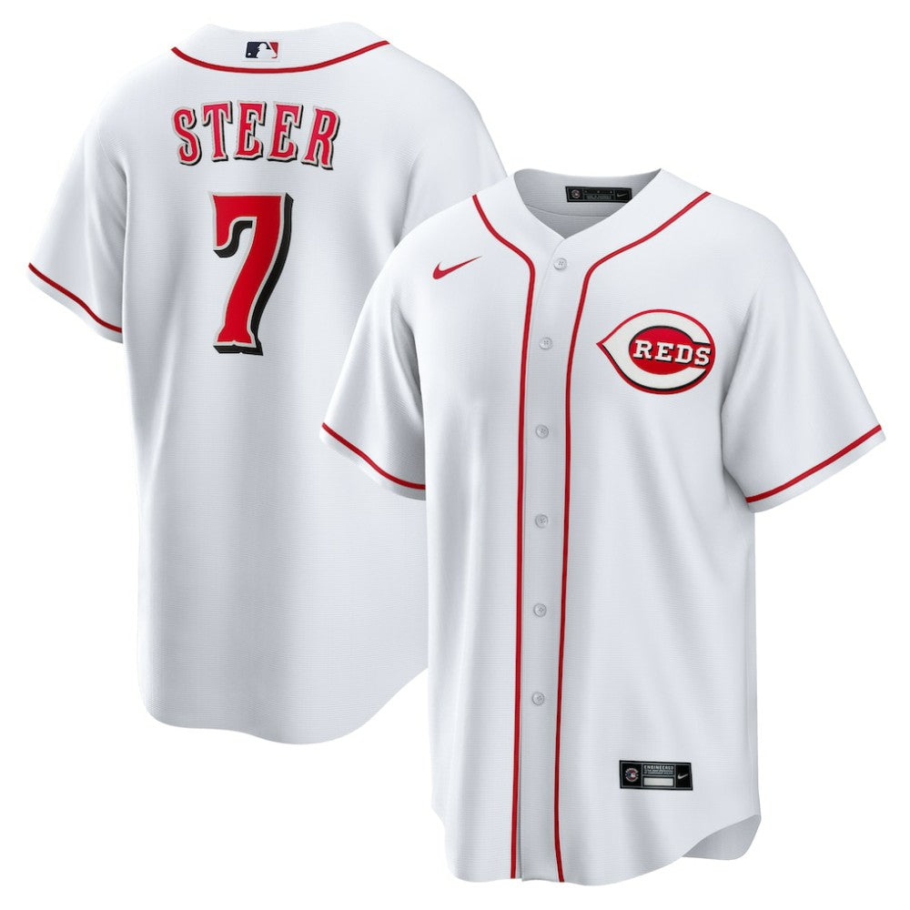 Spencer Steer Cincinnati Reds Home Replica Jersey - White | Nike