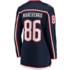 Kirill Marchenko Columbus Blue Jackets Fanatics Women's Home Breakaway Player Jersey Navy