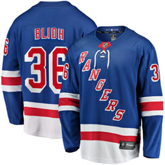 Anton Blidh New York Rangers Fanatics Home Breakaway Jersey Blue