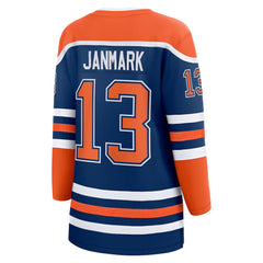 Mattias Janmark Edmonton Oilers Fanatics Women's Home Breakaway Player Jersey Royal