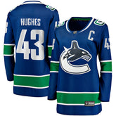 Quinn Hughes Vancouver Canucks Fanatics Women's Home Breakaway Player Jersey Blue