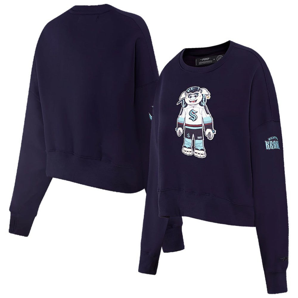 Seattle Kraken Pro Standard Women's Mascot Crewneck Pullover Sweatshirt Deep Sea Blue