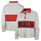 Chicago Bulls '47 Women's Breakthrough Remi Quarter-Zip Jacket sale - Heather Gray | 47 brand cheap