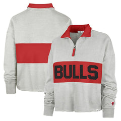Chicago Bulls '47 Women's Breakthrough Remi Quarter-Zip Jacket sale - Heather Gray | 47 brand cheap