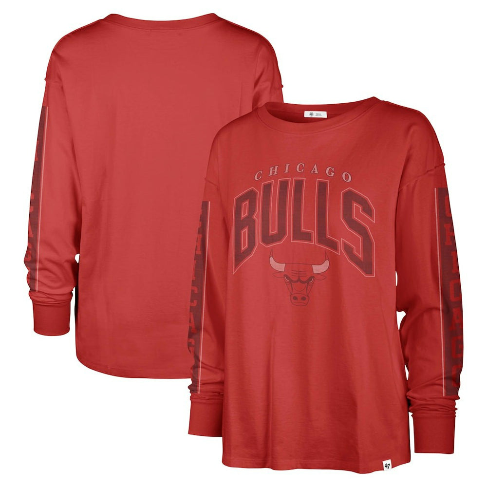 Chicago Bulls '47 Women's Tomcat Long Sleeve T-Shirt sale - Red | 47 brand for sale