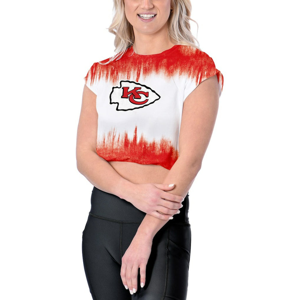 Kansas City Chiefs Certo Women's Cropped Framework T-Shirt - White on sale