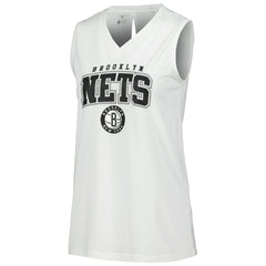 Brooklyn Nets Levelwear Women's Paisley Peekaboo Tank Top - White sale