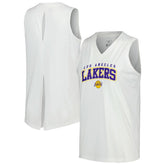 Los Angeles Lakers Levelwear Women's Paisley Peekaboo Tank Top - White shop