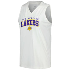Los Angeles Lakers Levelwear Women's Paisley Peekaboo Tank Top - White shop
