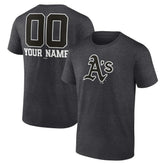 Athletics Personalized Monochrome Name & Number T-Shirt - Charcoal