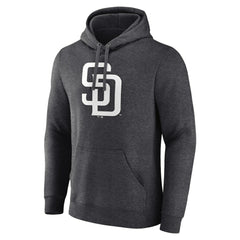 San Diego Padres Personalized Monochrome Name & Number Pullover Hoodie - Charcoal