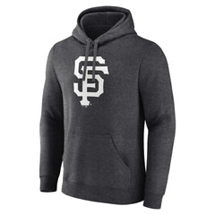 San Francisco Giants Personalized Monochrome Name & Number Pullover Hoodie - Charcoal