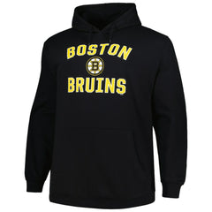 Boston Bruins Profile Big & Tall Arch Over Logo Pullover Hoodie Black