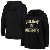 Vegas Golden Knights Profile Women's Plus Size Arch Over Logo Pullover Hoodie Black