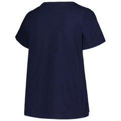 Seattle Kraken Profile Women's Plus Size Arch Over Logo T-Shirt Deep Sea Blue
