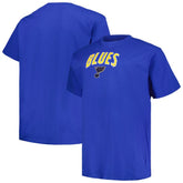 St. Louis Blues Profile Big & Tall Arch Over Logo T-Shirt Blue