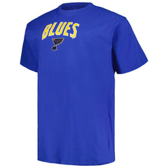 St. Louis Blues Profile Big & Tall Arch Over Logo T-Shirt Blue