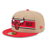 Chicago Bulls 2024 NBA Draft 59FIFTY Fitted Hat - Tan/Red | New Era for sale
