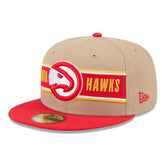 Atlanta Hawks 2024 NBA Draft 59FIFTY Fitted Hat - Tan/Red | New Era cheap
