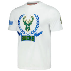 Milwaukee Bucks FISLL Unisex Heritage Crest T-Shirt - White shop