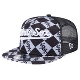 Chicago White Sox Seeing Diamonds A-Frame Trucker 9FIFTY Snapback Hat - Black | New Era